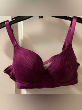XOXO Plunge Tshirt Bra in Deep Plum 34B
